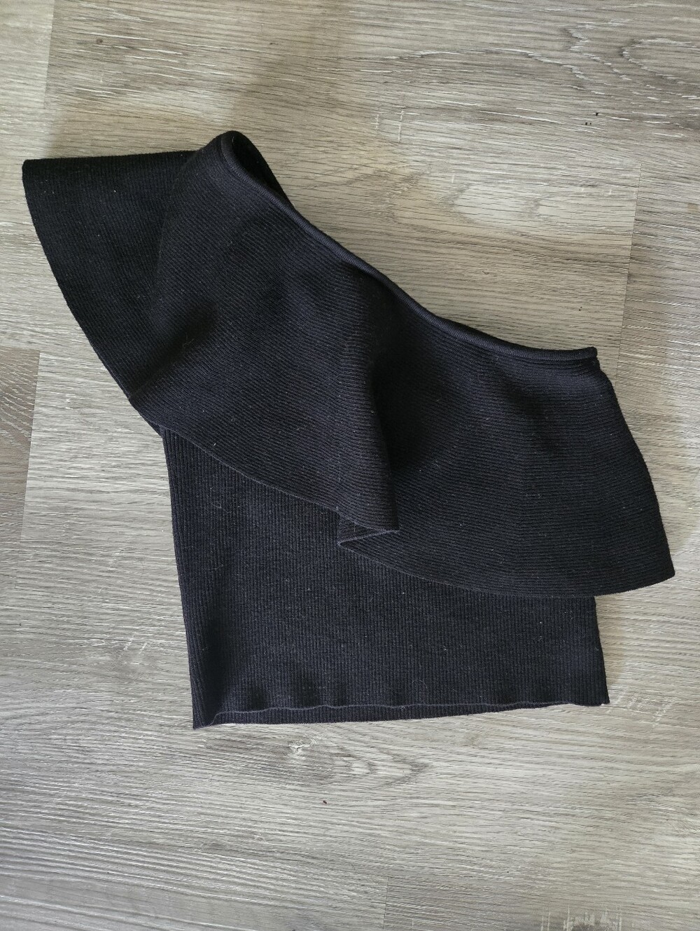 Gorgeous Merino Wool One Shoulder Ruffle Top
